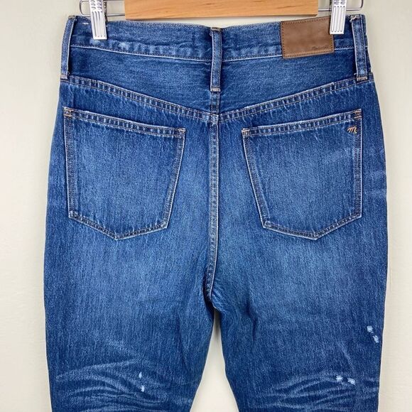 Madewell Classic Straight Light Distressed Jeans in Croston Wash - Picture 8 of 9